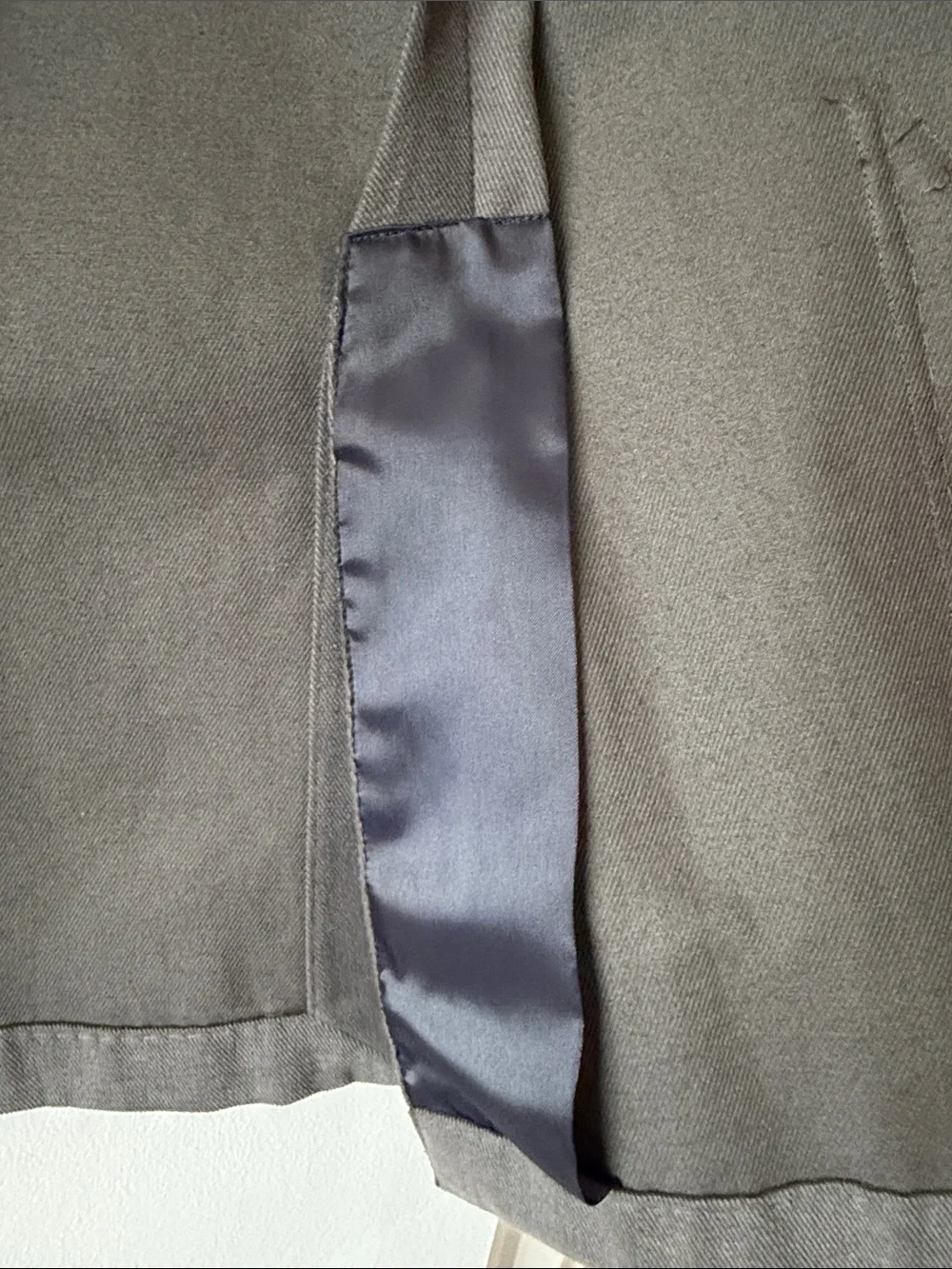 Spier & Mackay Tessuti di Sondrio Grey Cotton Twill Blazer Sport Coat Jacket 42